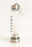 VESSEL AND VISTA Rose Quartz Crystal Glass Bottle